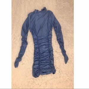 Bodycon Ruched Blue Dress